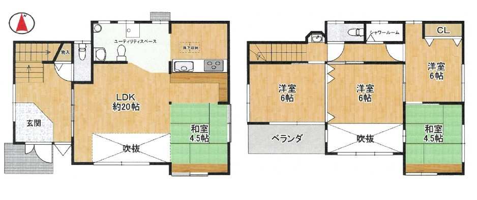 加古川市東神吉町西井ノ口　　JR「宝殿駅」徒歩16分の間取り