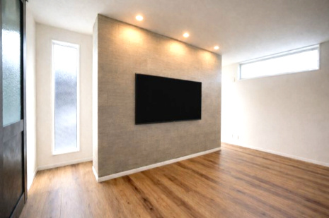 東大阪市喜里川町×自由設計の家　【建築条件付き売り土地】　の完成予想図|【施工例】キッチンからTVが見えるこだわりの間取り♪♪
※写真はオプション工事を含む施工例です。