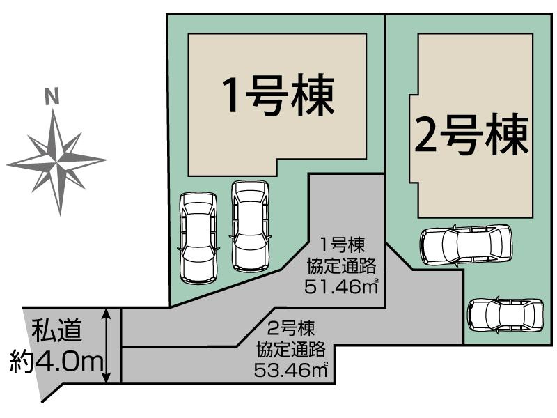 ブルーミングガーデン／東区桜木4丁目2期／1号棟の区画図