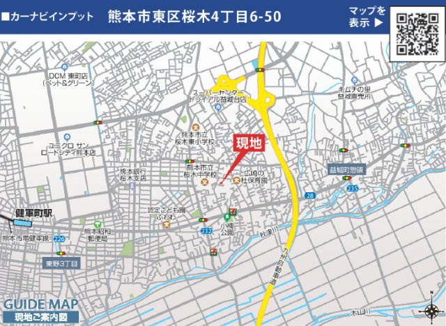 ブルーミングガーデン／東区桜木4丁目2期／1号棟の地図