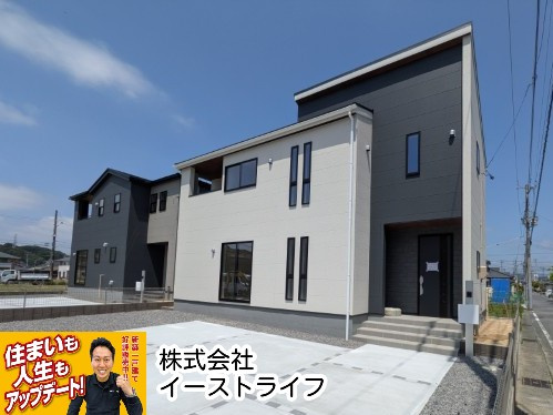 【新築戸建】　いわき市平南白土2期の外観|1,2号棟外観写真