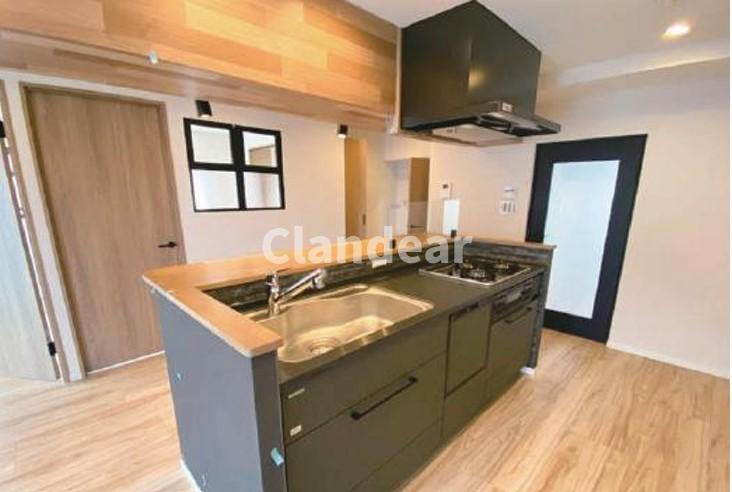 エルアルカサル尾久のキッチン|【アイランドキッチン】回遊できる動線が心地よく、動きがスムーズになりますね♪