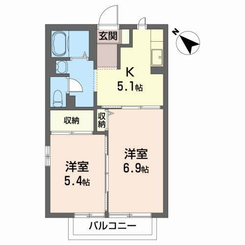 ディアス三本柳 Ａの間取り
