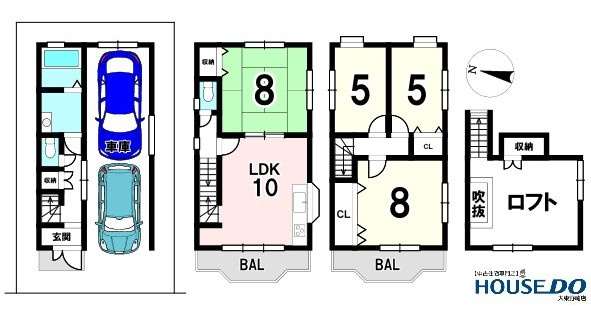 中古戸建　大東市三箇2丁目（平成9年築）の間取り|敷地・間取り図面は略図につき現況を優先致します。
