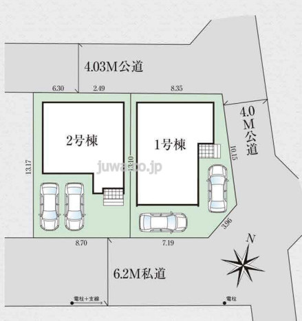 【新築分譲住宅】三芳町藤久保52期の区画図