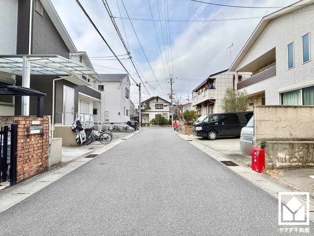 宇治市伊勢田町砂田の前面道路含む現地写真