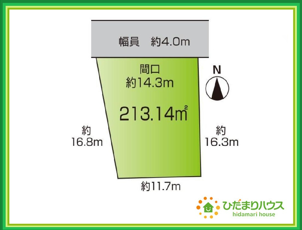 いわき市平字旧城跡　売地の土地図
