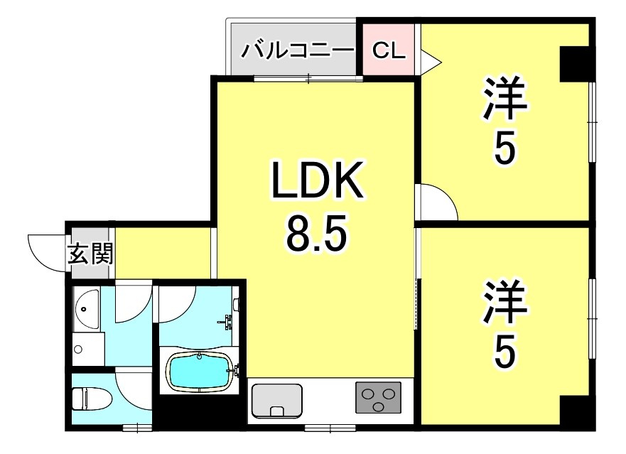 サンハイツ弐番館の間取り