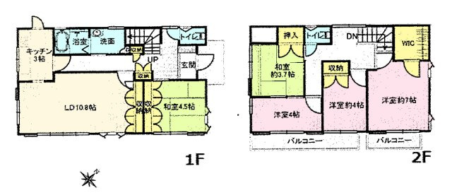 【中古戸建】前橋市総社町桜が丘の間取り|■間取り図｜敷地面積：177.00（約53.54坪）　建物面積：123.98（約37.5坪）