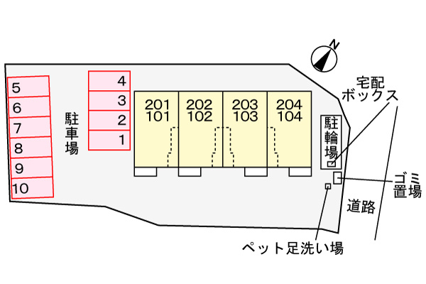 フルールドゥボヌールアオイの区画図