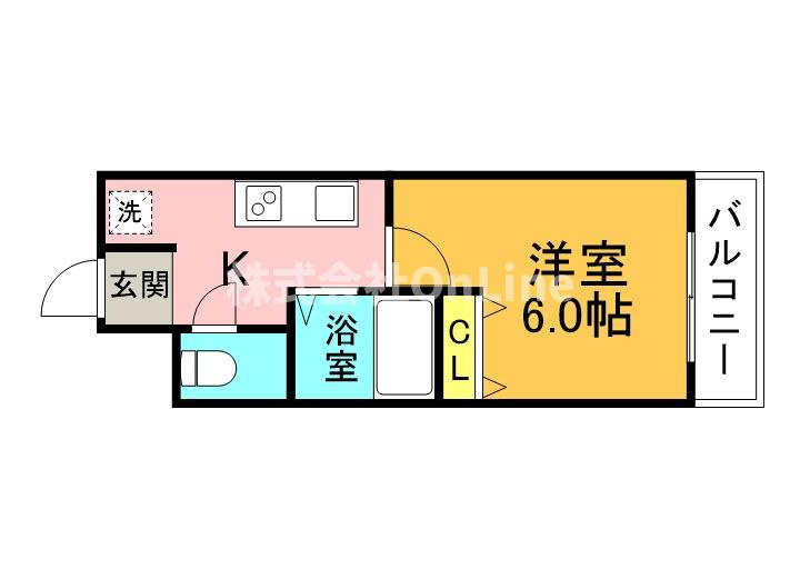八尾市佐堂町１丁目の賃貸マンションの間取り