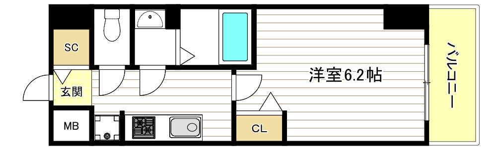 プレサンス天王寺デルニエの間取り