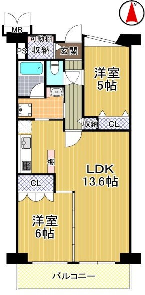 ルネ住之江の間取り