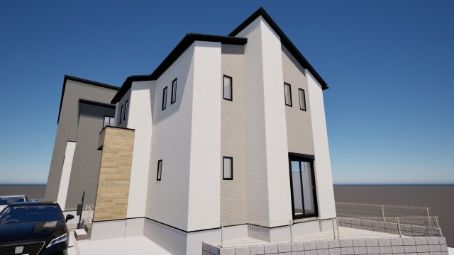 糟屋銀須恵町旅石26期2号棟の外観パース|外観パースです