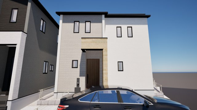 糟屋銀須恵町旅石26期2号棟の外観パース|外観パースです