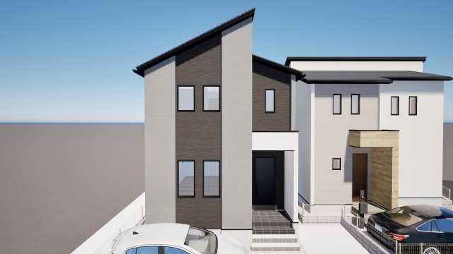 糟屋郡須恵町旅石26期1号棟の外観パース|外観パースです