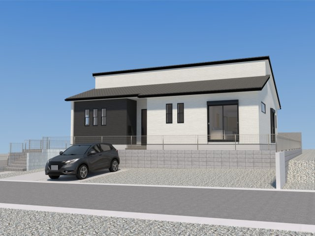 福津市若木台5丁目1期1号棟の外観パース|外観パースです