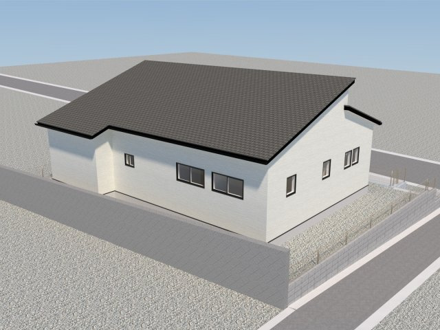 福津市若木台5丁目1期1号棟の外観パース|外観パースです