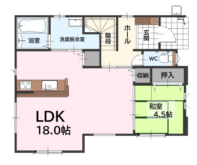 宗像市徳重2期2号棟の間取り