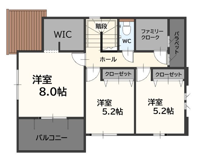 宗像市徳重2期2号棟の間取り