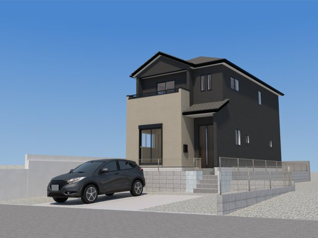 宗像市ひかりヶ丘一丁目一期一号棟の外観パース|外観パースです