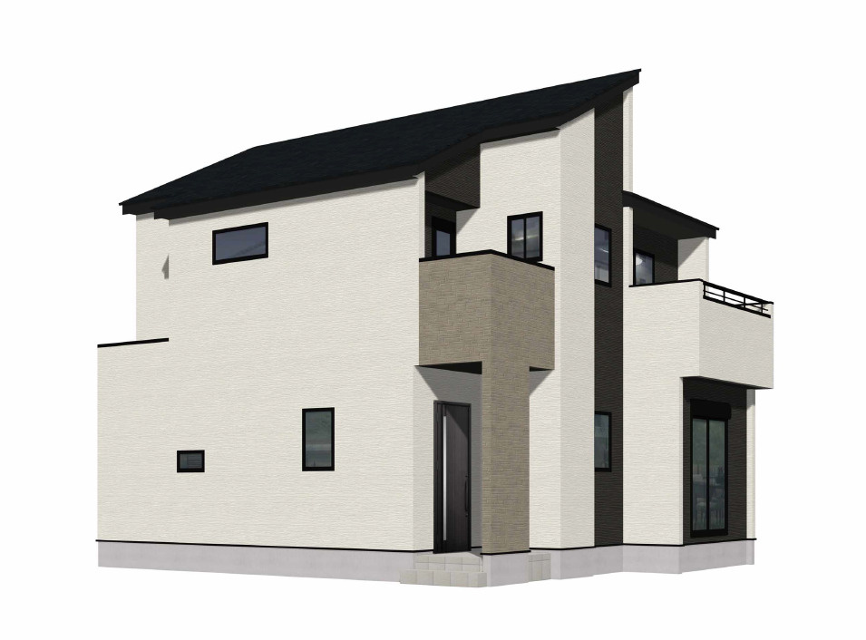 宗像市東郷5丁目1期1号棟の外観パース|外観パースです