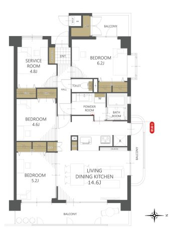 【間取り】ユニハイム大和郡山 