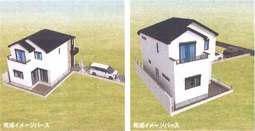 大和市上和田6期　新築戸建全1棟の外観パース