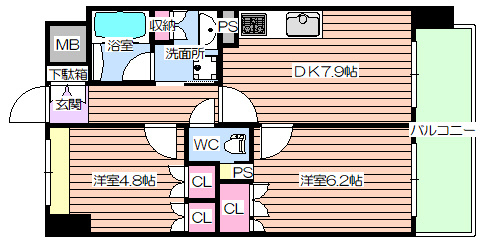 【間取り】 | シティエール東梅田Ⅱ