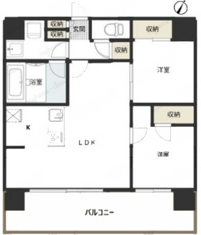 バンベールルフォン辰巳の間取り|8階部分・南東向きにつきまして日当たり・通風・眺望良好。
