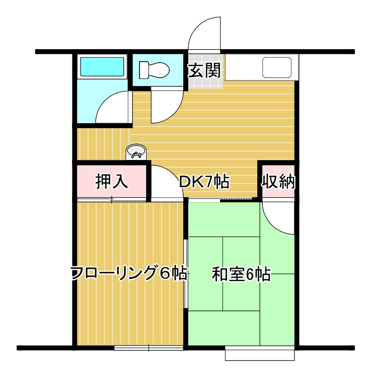 遠野市早瀬町２丁目のアパートの間取り