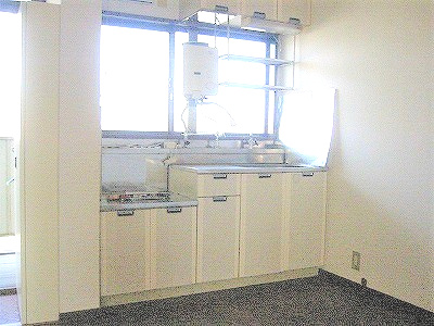 遠野市早瀬町２丁目のアパートのキッチン