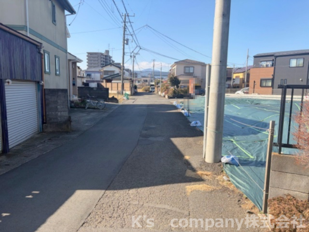 ◎高座郡寒川町一之宮4丁目　建築条件なし　売地　B区画の前面道路含む現地写真|前面道路の様子です◇