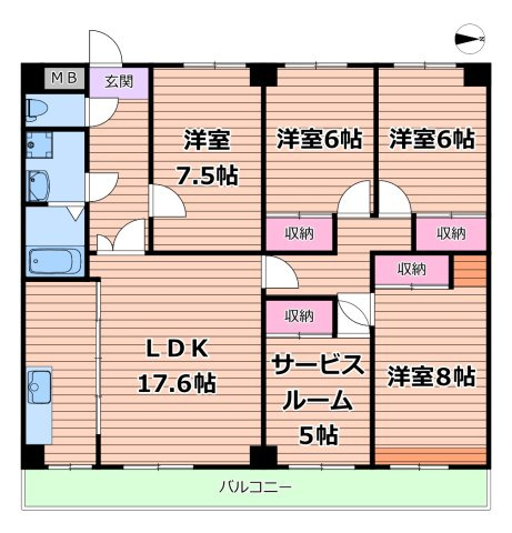 ヴィラフェニックスの間取り
