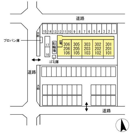 エスポワール青江の区画図