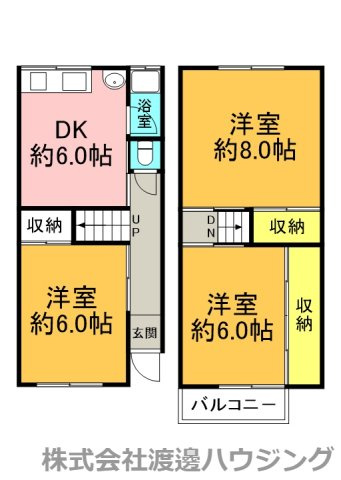 朝日町貸家の間取り