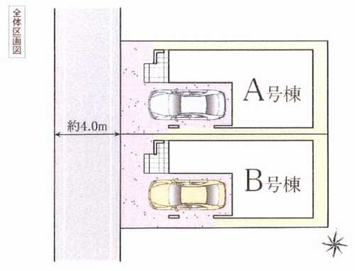 大和市中央林間4丁目 新築戸建 全2棟の区画図