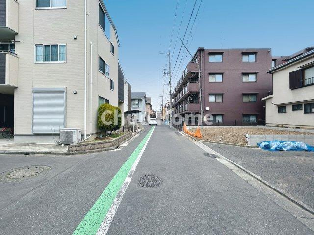 葛飾区新宿1丁目新築分譲住宅の前面道路含む現地写真|全面道路