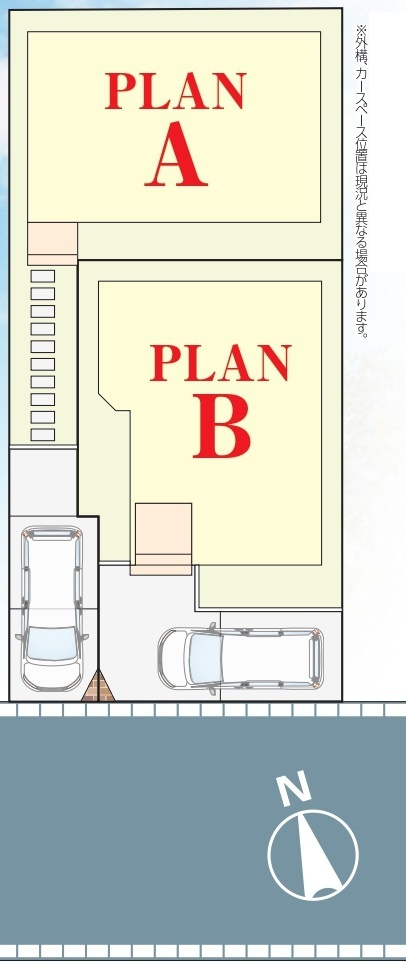 松戸市南花島３丁目新築戸建【上本郷第二小学校：9分】の区画図|区画配置図