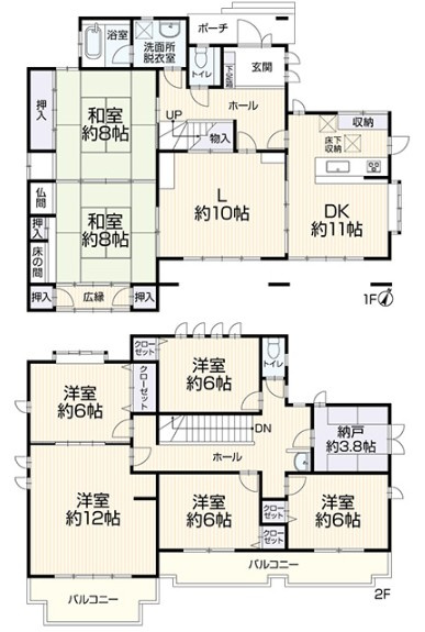 リフォーム　中古戸建　岐阜市粟野台　平成13年築の間取り