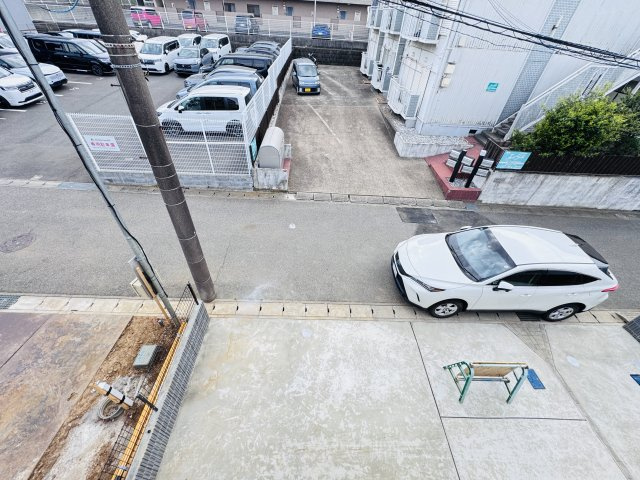 松戸市南花島３丁目新築戸建【上本郷第二小学校：9分】の展望|バルコニーより道路側眺望・南道路で日当たり良好♪