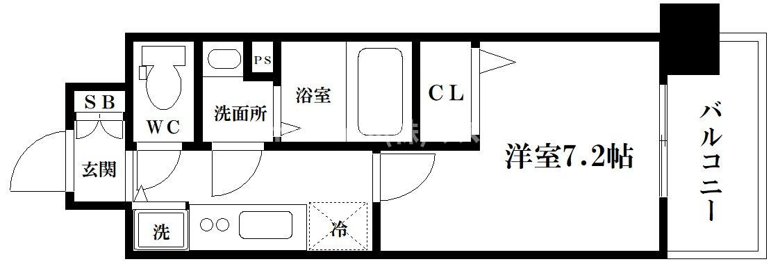 エスリード大阪城PREMIERの間取り