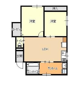 ファミールカーサ平下Ⅱの間取り