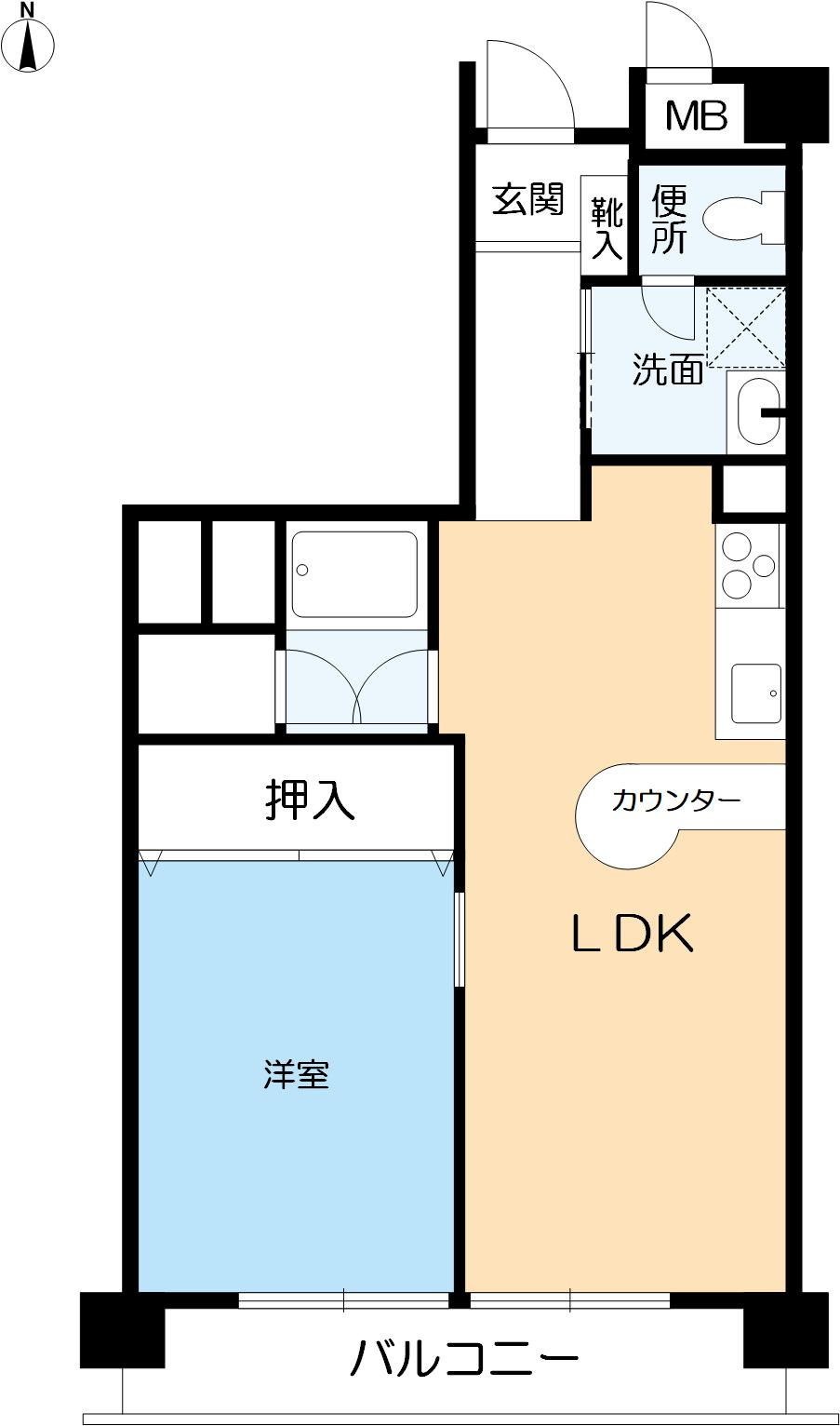 岡本パークマンションの間取り