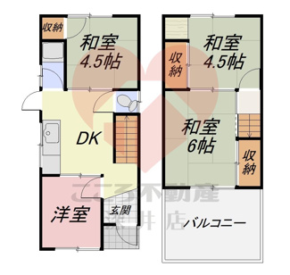 【間取り】 | 堺市東区野尻町戸建