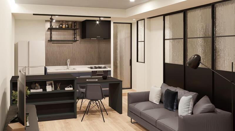 板橋区志村３丁目の賃貸マンションの居間・リビング