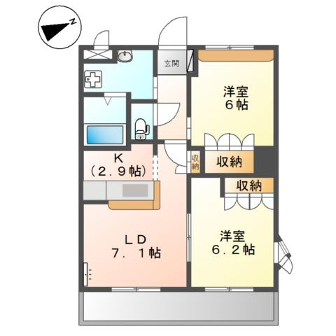 サンライズ高町の間取り