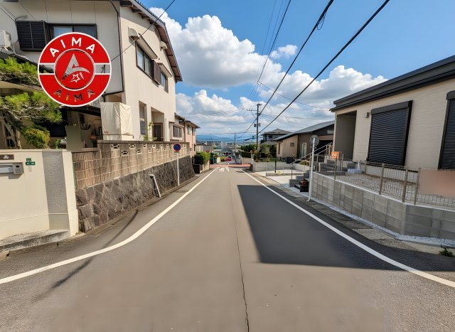 太宰府市水城4丁目第1-3棟（3号棟）の前面道路含む現地写真|前面道路です。