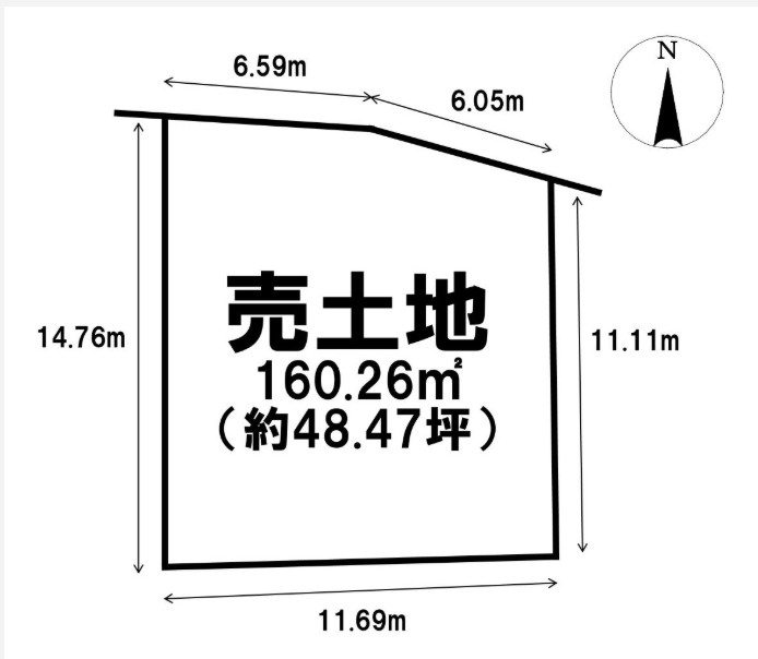 岡山市北区平田の土地図
