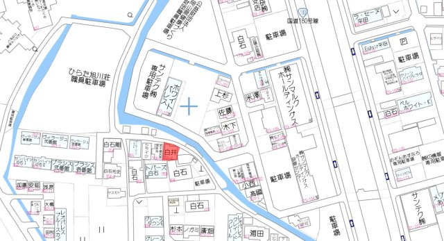 岡山市北区平田の地図